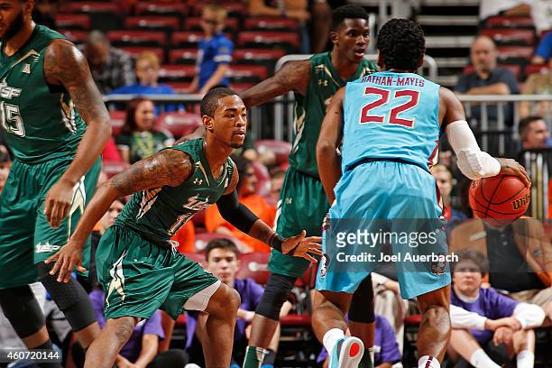 Anthony Collins of the South Florida Bulls defends against Xavier Rathan-Mayes of the Florida State Seminoles during the MetroPCS Orange Bowl...