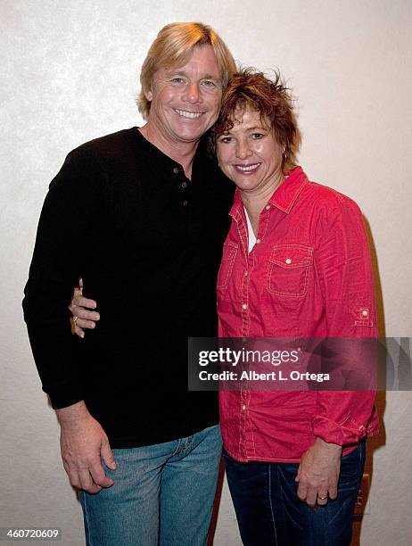 Actor Christopher Atkins and actress Kristy McNichol attend The Hollywood Show at Lowes Hollywood Hotel on January 4, 2014 in Hollywood, California.