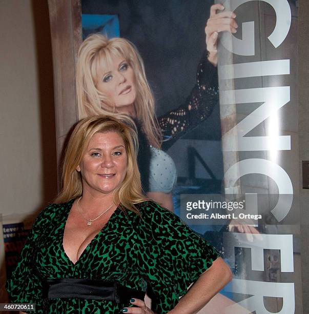 Adult film actress Ginger Lynn Allen attends The Hollywood Show at Lowes Hollywood Hotel on January 4, 2014 in Hollywood, California.