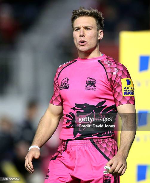 Will Robinson of London Welsh during the Aviva Premiership match between Saracens and London Welsh at Allianz Park on December 20, 2014 in Barnet,...