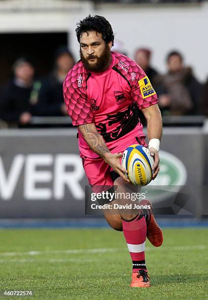 Piri Weepu of London Welsh in action during the Aviva Premiership match between Saracens and London Welsh at Allianz Park on December 20, 2014 in...
