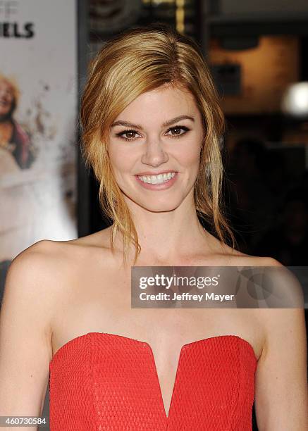 Actress Rachel Melvin arrives at the Los Angeles premiere of 'Dumb And Dumber To' at Regency Village Theatre on November 3, 2014 in Westwood,...