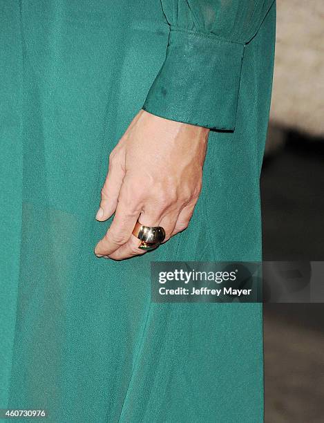 Actress Laurie Holden at the Los Angeles premiere of 'Dumb And Dumber To' at Regency Village Theatre on November 3, 2014 in Westwood, California.