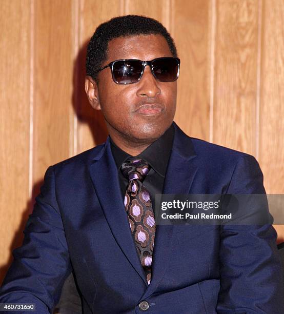 Musician/producer Kenneth 'Babyface' Edmonds attends the ISINA collaboration announcement at Capitol Recording Studios Holiday Party at Capitol...