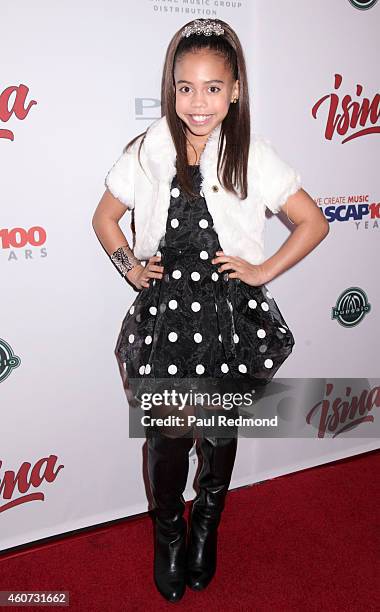 Dancer Asia Monet Ray attends the ISINA collaboration announcement at Capitol Recording Studios Holiday Party at Capitol Records Studio on December...