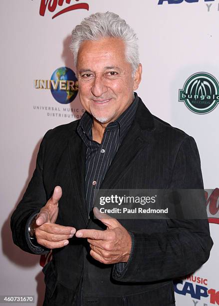 Producer Humberto Gatica attends the ISINA collaboration announcement at Capitol Recording Studios Holiday Party at Capitol Records Studio on...