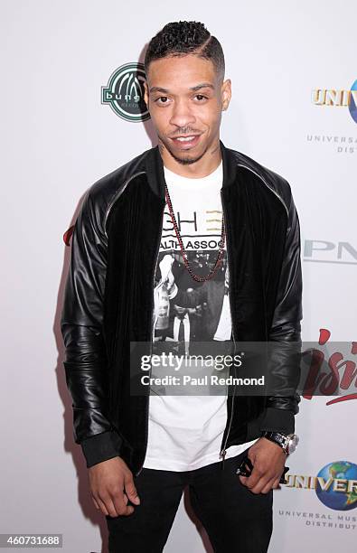 Rapper Chef Sean attends the ISINA collaboration announcement at Capitol Recording Studios Holiday Party at Capitol Records Studio on December 17,...