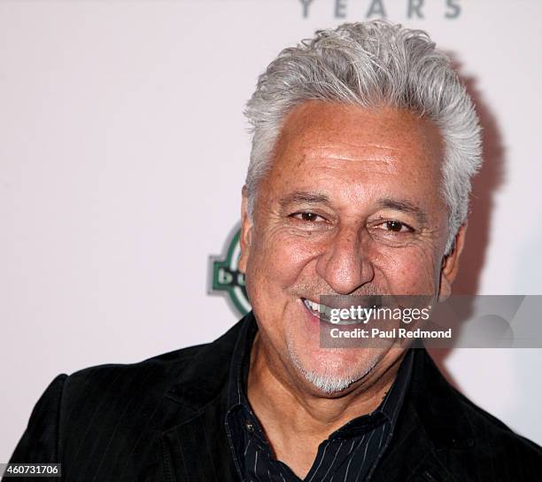 Producer Humberto Gatica attends the ISINA collaboration announcement at Capitol Recording Studios Holiday Party at Capitol Records Studio on...