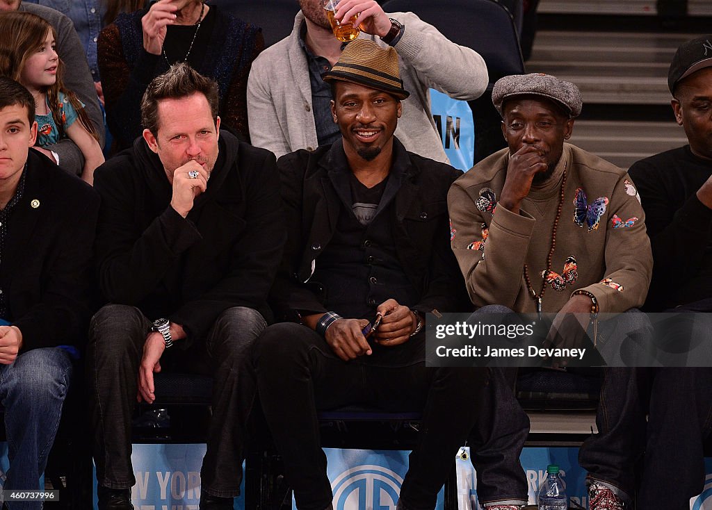 Celebrities Attend New York Knicks  Vs. Phoenix Suns