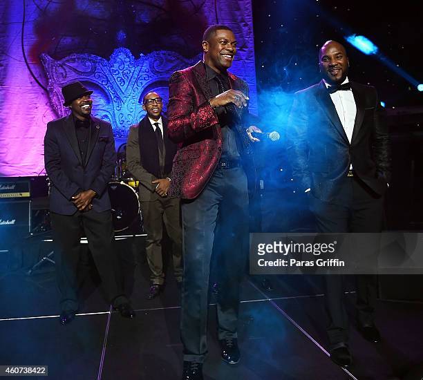 Will Packer, Ludacris, Chris Tucker, and Young Jeezy onstage at 31st Annual UNCF Mayor's Masked Ball at Marriott Marquis Hotel on December 20, 2014...