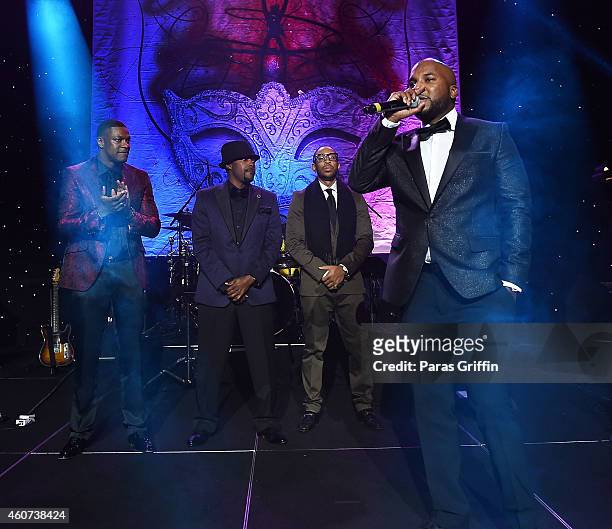 Chris Tucker, Will Packer, Ludacris, and Young Jeezy onstage at 31st Annual UNCF Mayor's Masked Ball at Marriott Marquis Hotel on December 20, 2014...