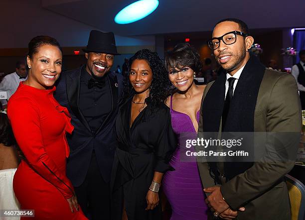 Heather Hayslett, Will Packer, Rozonda 'Chilli' Thomas, Terrinee L. Gundy, and Chris "Ludacris" Bridges attend the 31st Annual UNCF Mayor's Masked...