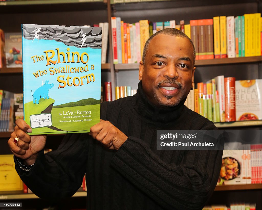 LeVar Burton Signs And Discusses His Book "The Rhino Who Swallowed A Storm"