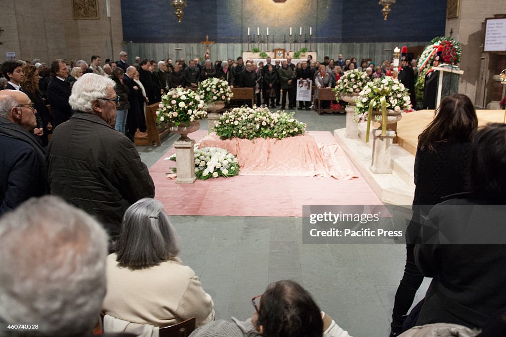 The funeral of the Italian actress Virna Lisi who died at...