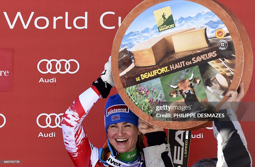 SKI-ALPINE-WOMEN-WC-SUPER G-PODIUM