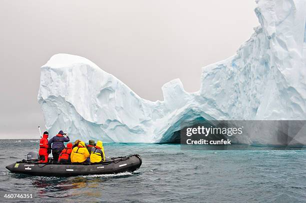 iceberg tour - antarctica boat stock pictures, royalty-free photos & images