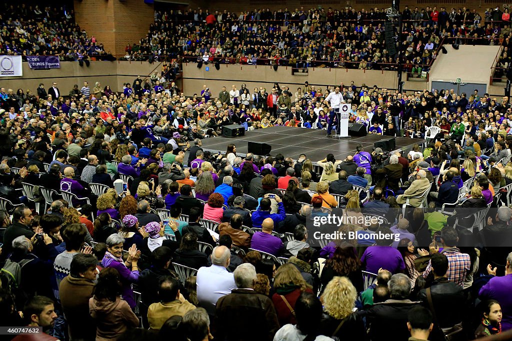 Spain's Anti-Austerity Podemos Party Leader Pablo Iglesias Meeting