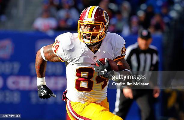 Niles Paul of the Washington Redskins in action against the New York Giants on December 14, 2014 at MetLife Stadium in East Rutherford, New Jersey....