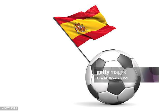 football flag of spain against white background - スペイン国旗点のイラスト素材／クリップアート素材／マンガ素材／アイコン素材