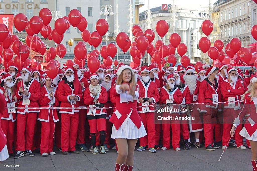 Santa Claus race in Zagreb