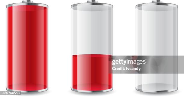 full-half-empty battery - half full stock illustrations