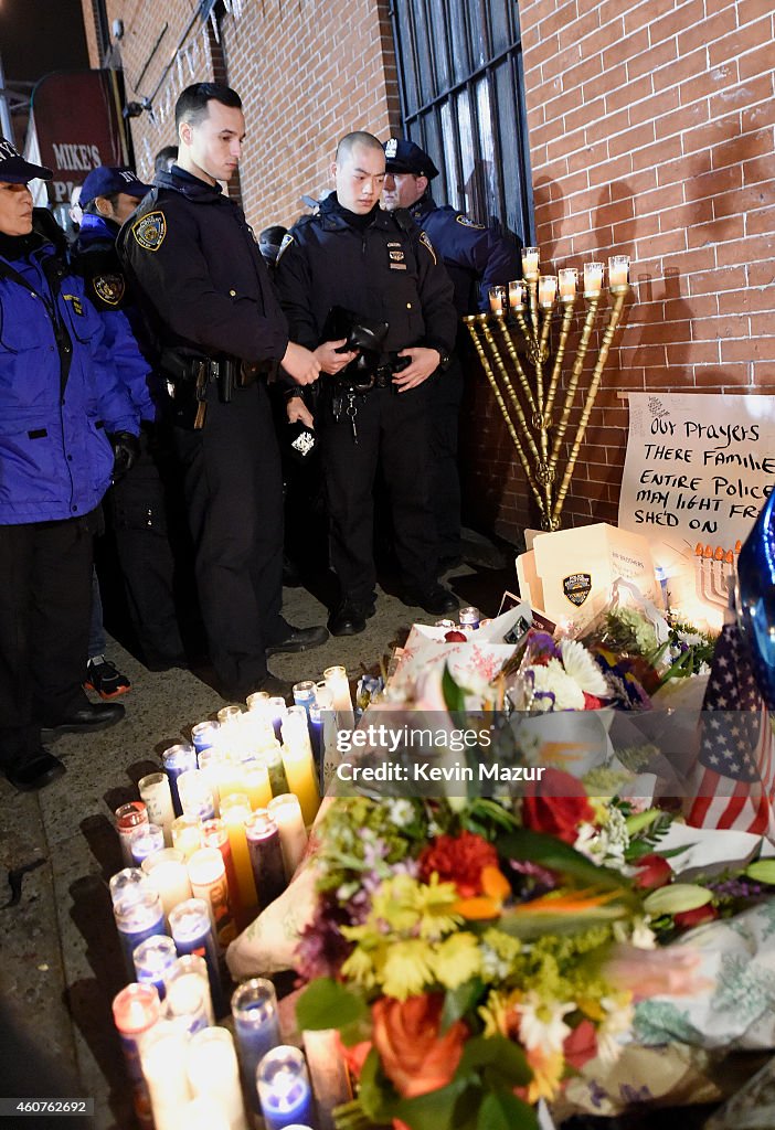 Candlelight Vigil For Slain NYPD Officers Wenjian Liu And Rafael Ramos