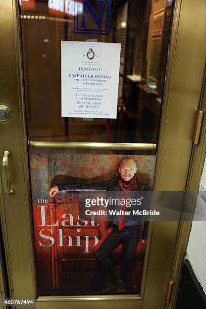 Sting and the cast of 'The Last Ship' host a CD autograph signing for the Original Broadway Cast Recording of 'The Last Ship' on stage at The Neil...