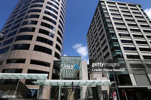 The ANZ Banking Centre in Albert St, Auckland on December 22, 2014 in Auckland, New Zealand. The Australia and New Zealand Banking Group is listed on...