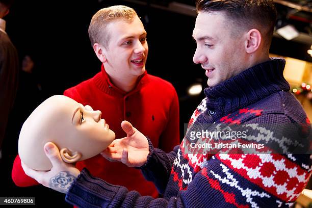 Kirk Norcross on set of the recording of the music video for "Who You Are This Xmas" by Kirk Norcross & Zack Knight on December 18, 2014 in London,...