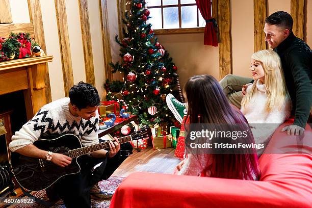 Zack Knight and Kirk Norcross on set of the recording of the music video for "Who You Are This Xmas" by Kirk Norcross & Zack Knight on December 18,...
