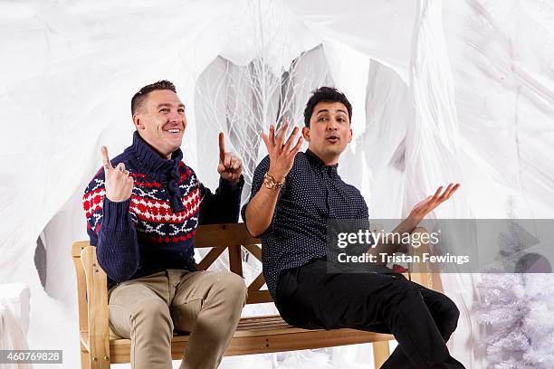 Kirk Norcross and Zack Knight on set of the recording of the music video for "Who You Are This Xmas" by Kirk Norcross & Zack Knight on December 18,...