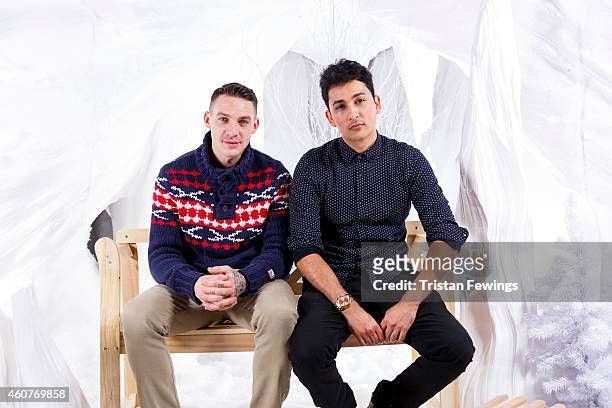 Kirk Norcross and Zack Knight on set of the recording of the music video for "Who You Are This Xmas" by Kirk Norcross & Zack Knight on December 18,...