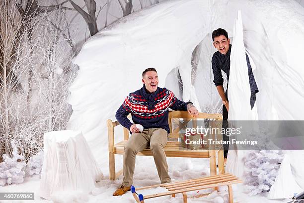 Kirk Norcross and Zack Knight on set of the recording of the music video for "Who You Are This Xmas" by Kirk Norcross & Zack Knight on December 18,...