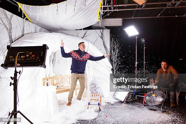 Kirk Norcross on set of the recording of the music video for "Who You Are This Xmas" by Kirk Norcross & Zack Knight on December 18, 2014 in London,...