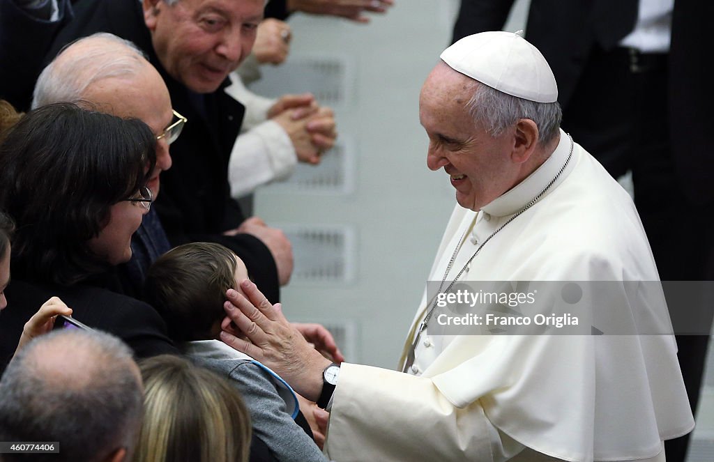 Pope Meets Employees of The Holy See