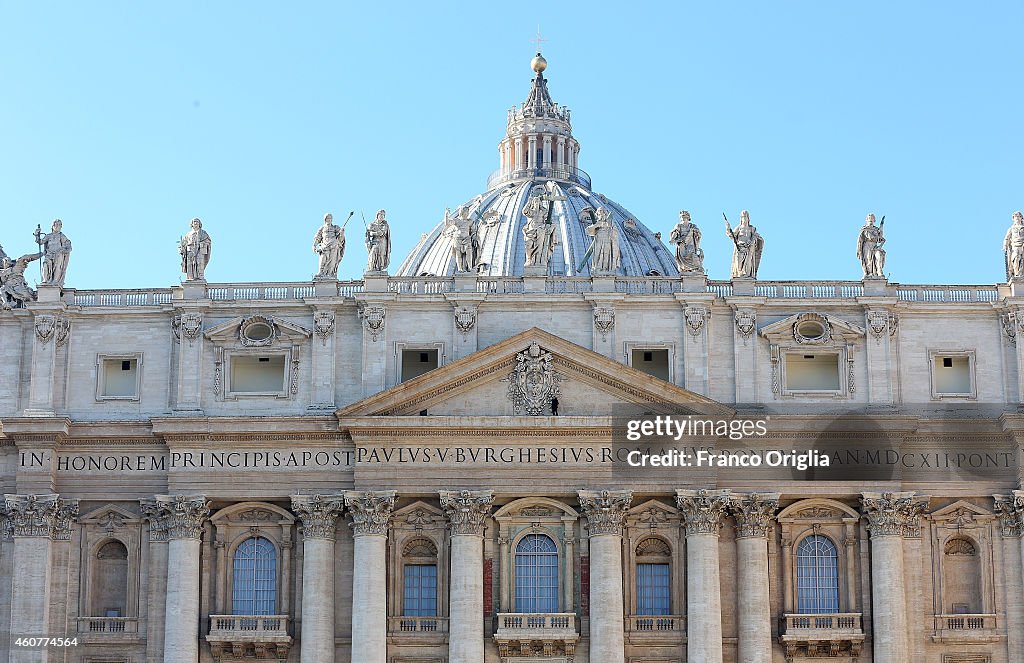 Demonstrator Climbs Saint Peter's Basilica Dome