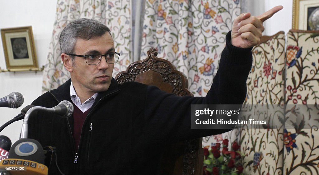 Press Conference Of Jammu And Kashmir Chief Minister Omar Abdullah