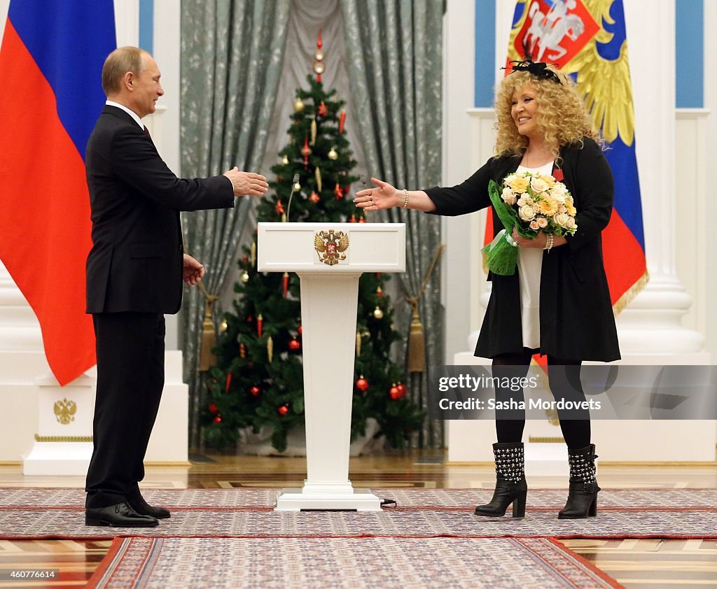 Russian President Vladimir Putin Attends Awards Ceremony At The Kremlin