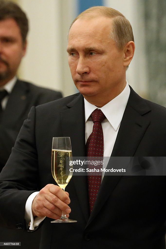 Russian President Vladimir Putin Attends Awards Ceremony At The Kremlin