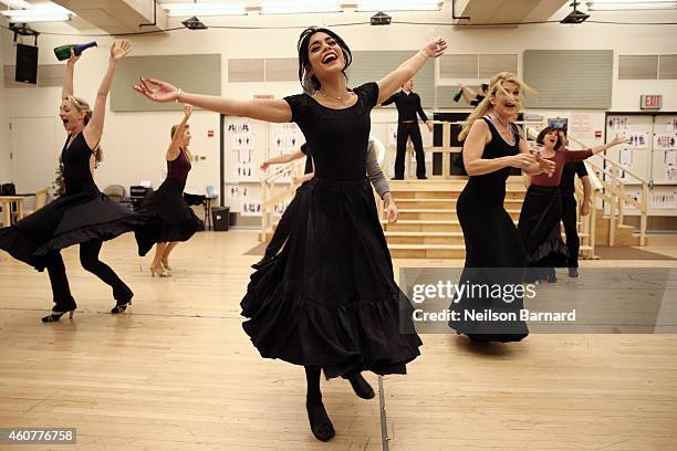 Actress Vanessa Hudgens performs during the preview performance and press meet and greet of The New Broadway Production of Lerner and Loewes "Gigi"...