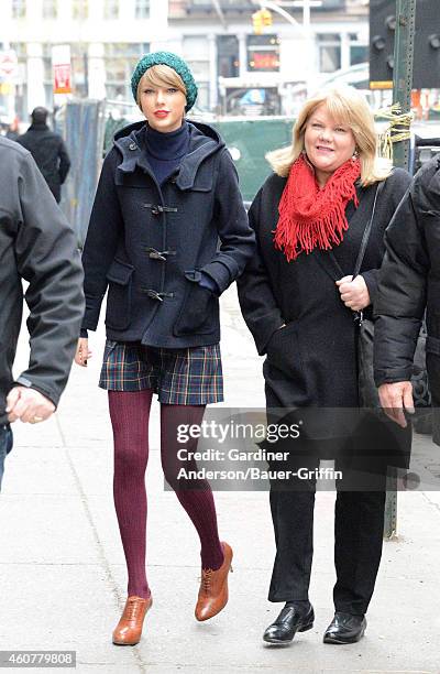 Taylor Swift and Andrea Finlay are seen on December 22, 2014 in New York City.