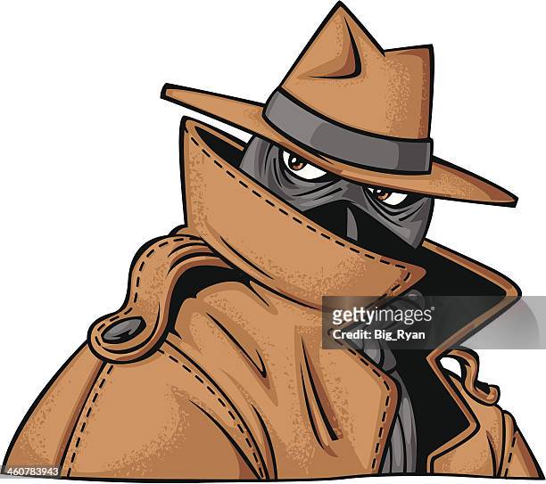 50 Spy Trench Coat High Res Illustrations - Getty Images