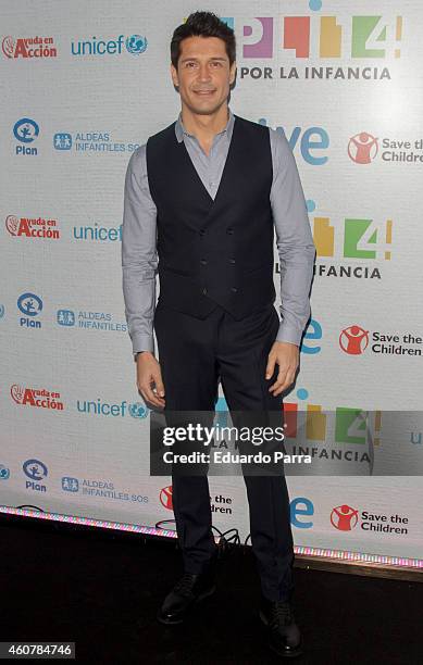 Jaime Cantizano attends the Gala for Children photocall at Magarinos sports center on December 22, 2014 in Madrid, Spain.