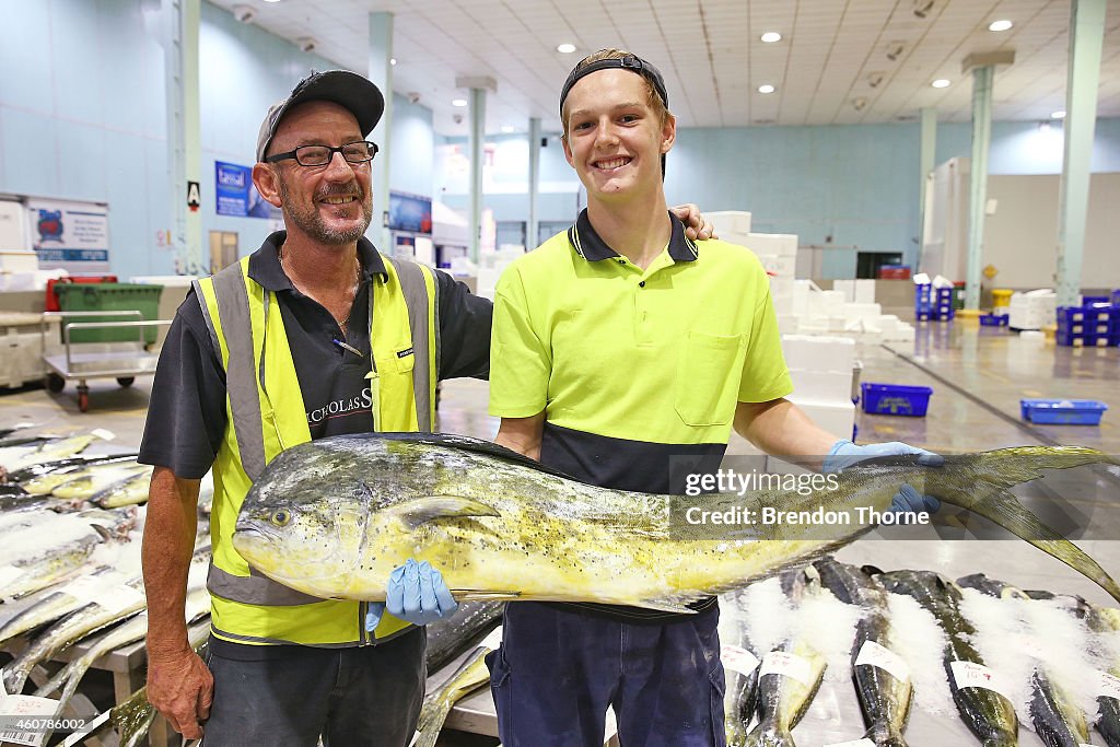 Sydneysiders Flock To Fishmarket At Christmas Time