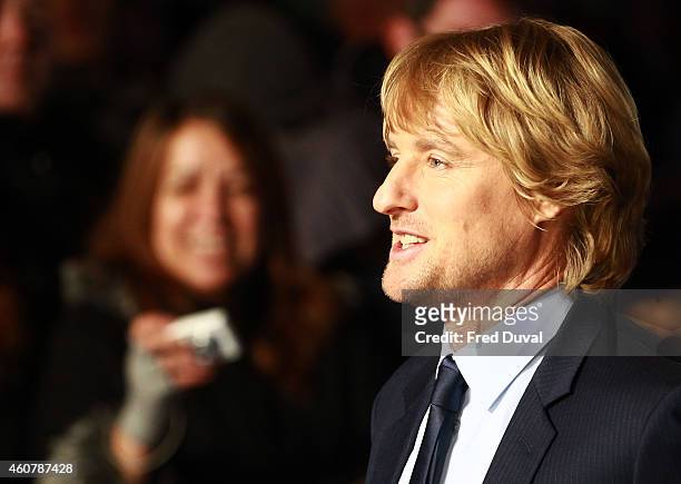 Owen Willson attends the UK Premiere of "Night At The Museum: Secret Of The Tomb" at Empire Leicester Square on December 15, 2014 in London, England.