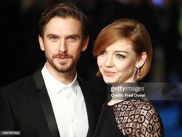 Dan Stevens and Susie Stevens attends the UK Premiere of "Night At The Museum: Secret Of The Tomb" at Empire Leicester Square on December 15, 2014 in...