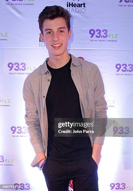 Shawn Mendes attends 93.3 FLZs Jingle Ball 2014 at Amalie Arena on December 22, 2014 in Tampa, Florida.