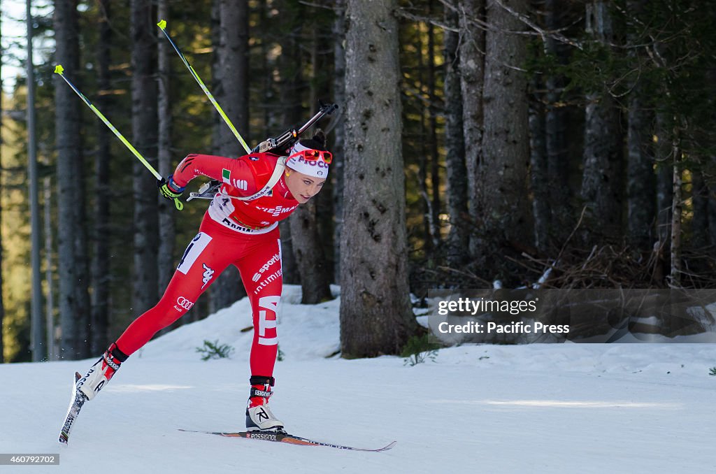 Dorothea Wierer (ITA) on the course during Biathlon World...