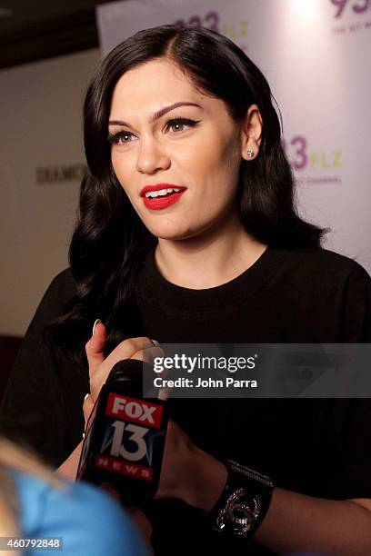 Jessie J attends 93.3 FLZs Jingle Ball 2014 at Amalie Arena on December 22, 2014 in Tampa, Florida.