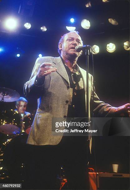 Singer Joe Cocker performs in concert April 1, 1998 at The Whisky A Go Go in Los Angeles, California.